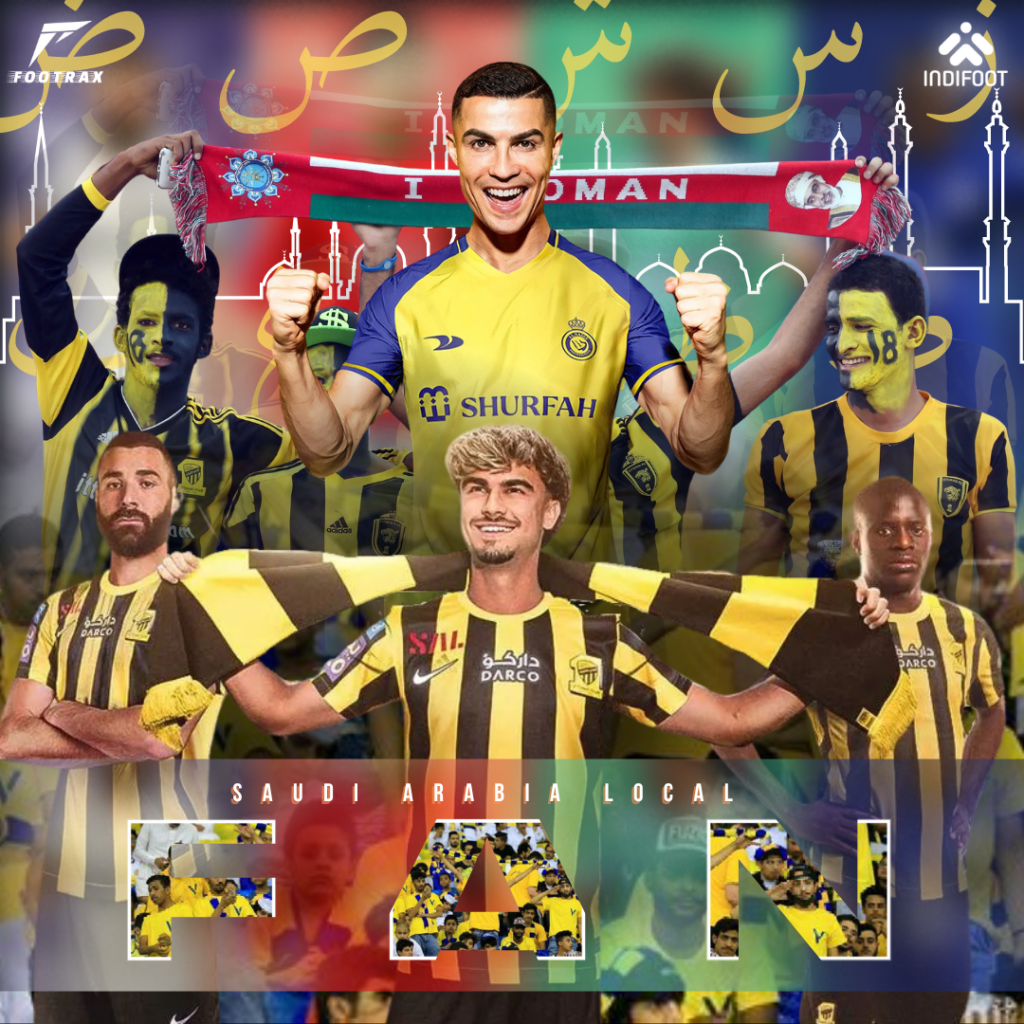 Saudi Professional league teams and their fans. Saudi Arabian loves football